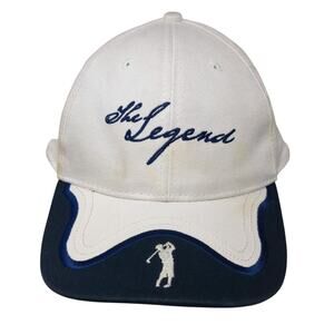 The Legend Slideback Baseball Cap White One Size Adjustable Embroidered Texace